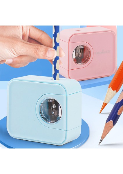 B01-BLUE Kawaii Elektrikli Kalemtıraş Sevimli Kırtasiye Okul Ofis Için Komik Çocuklar Renkli Kalem (Yurt Dışından) fiyatları