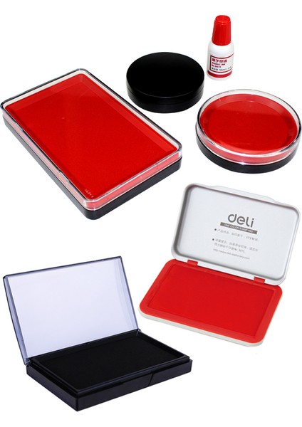 9893(KIRMIZI)-10ML Şarküteri 9864 9870 9874 Yuvarlak Kare Damga Mürekkep Pedi 10ML 40ML Damga Mürekkebi Kırmızı Siyah Mavi Renkler Finans Kırtasiye Mürekkep Pedi (Yurt Dışından) fırsatları