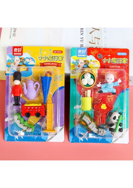 7 Rastgele 1 Kart 1 Kart Hayvan Silgi Seti Üç Boyutlu Karikatür Ayrılabilir Montajlı Silgi Öğrenci Ödül Hediye (Yurt Dışından) indirimleri