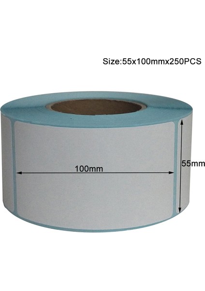 55X100MM-250 Adet 20X10MM Nakliye Etiketleri- Rulo Başına 700 Barkod Etiketi En Güçlü En Kalın - Termal Posta Bpa Içermez, Süpermarket Boş Etiket (Yurt Dışından)