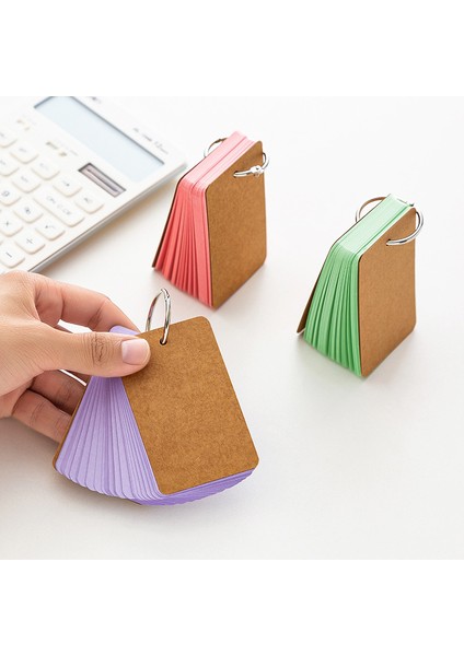 Pembe 50 Sayfa 50 Adet Boş Dizin Kartları Yüzük El Yazısı Kart Bloknotlar Inek Derisi Renkli Mektup Kartı Kawaii Bloknot Boş Kraft Kağıt Yazma Pedi (Yurt Dışından)