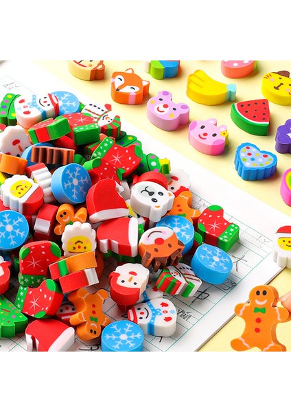 Noel 50 Adet/takım Sevimli Kauçuk Silgi Yaratıcı Hayvan Meyve Kalem Silgi Mini Kawaii Kırtasiye Çocuklar Öğrenci Ofis Malzemeleri (Yurt Dışından) indirimleri