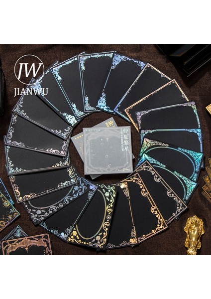 Ptb-Zxfx-05 Jıanwu 20 Sayfa Yaz Ortası Yıldız Serisi Vintage Bronzlaştırıcı Sıcak Gümüş Sınır Siyah Kart Malzemesi Kağıt Yaratıcı Dıy Deco Kırtasiye (Yurt Dışından) fırsatları