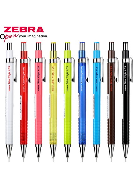 Parlak Açık Mavi Zebra Çizim Otomatik Kalem MA53 0.5mm Uçuş Rengi Şeffaf Altıgen Çubuk Dönen Düşük Ağırlık Merkezi Anti-Kırılma Kurşun (Yurt Dışından) fiyatları