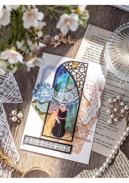 D 6 Adet/takım Güzel Gün Imleri, Kara Kedi Günlük Imleri Pvc Mat Okuma Imleri Retro Kitap Sayfası Işaretleri Kırtasiye (Yurt Dışından)