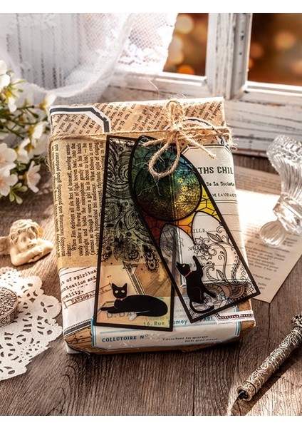 D 6 Adet/takım Güzel Gün Imleri, Kara Kedi Günlük Imleri Pvc Mat Okuma Imleri Retro Kitap Sayfası Işaretleri Kırtasiye (Yurt Dışından)