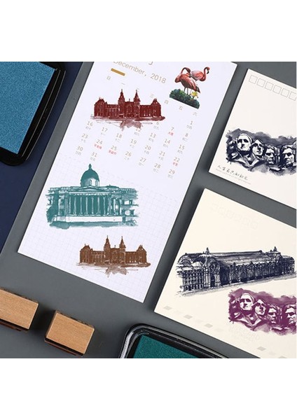 Mor El Yapımı Dıy Su Bazlı Parmak Boyası Mürekkep Pedi Kauçuk Pullar Baskı Ahşap Kağıt Scrapbooking Inkpad (Yurt Dışından) indirimleri