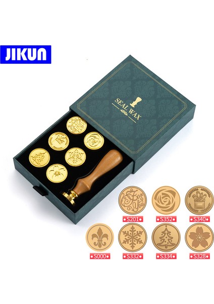 D Jıkun Mühür Mumu Pullar Retro Mektup Damga Seti Hediye Antika Ahşap Sızdırmazlık Scrapbooking Sollos Stempel Zanaat Düğün Dekoratif (Yurt Dışından) fiyatları