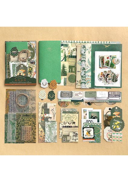 Bir Yoofun 86 Adet/grup Çok Malzeme Scrapbooking Kolaj Önemsiz Günlük Kaydı Malzeme Çantası 1 M Halat Çıkartmalar Malzeme Kağıtları (Yurt Dışından)
