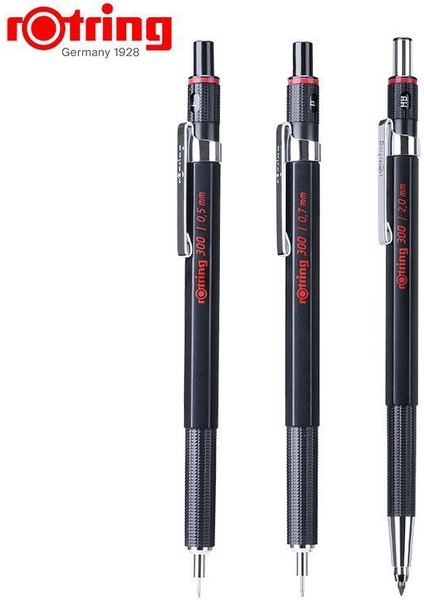 0.7mm Siyah Tutma Rotring 300 Mekanik Kurşunkalemler 0.5/0.7/2.0mm Siyah Metal Tutucu Mekanik Kalem Okul Malzemeleri Tasarım Çizim Kalemleri (Yurt Dışından) modelleri