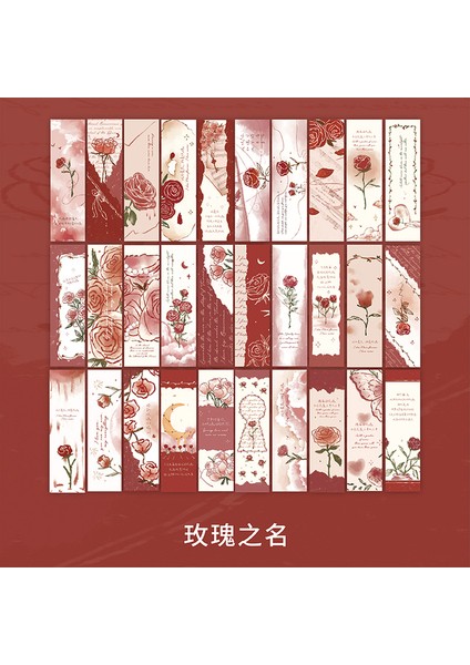 Stil 3 30 Adet Gül Kağıt Kitap Ayracı Kitap Aksesuarları Marque Sayfa Kırtasiye Çiçekler Kitap Ayracı Separador De Libro Okul Malzemeleri Imleri (Yurt Dışından)