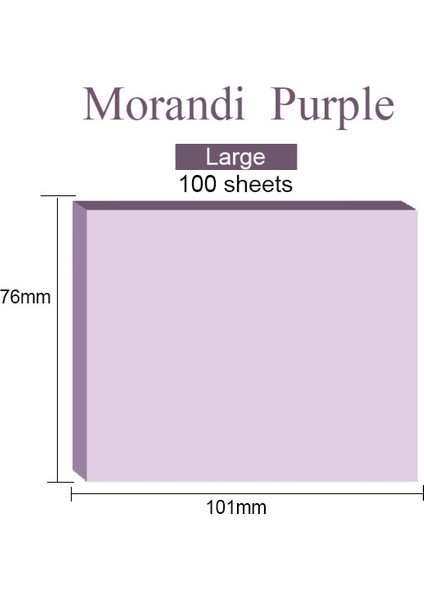 Büyük Mor 100 Sayfa Papeleria Yayınlandı Yapışkan Notlar Pedler Morandi Kırtasiye Not Defterleri Not Defterleri Kawaii Ofis Aksesuarları (Yurt Dışından)