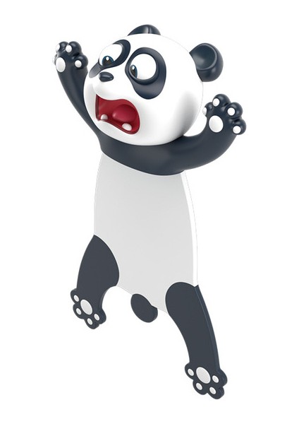 Panda 3D Hayvan Kitap Ayracı Orijinal Pvc Yaratıcı Metin Sevimli Komik Kedi Kırtasiye Oluşturun (Yurt Dışından)
