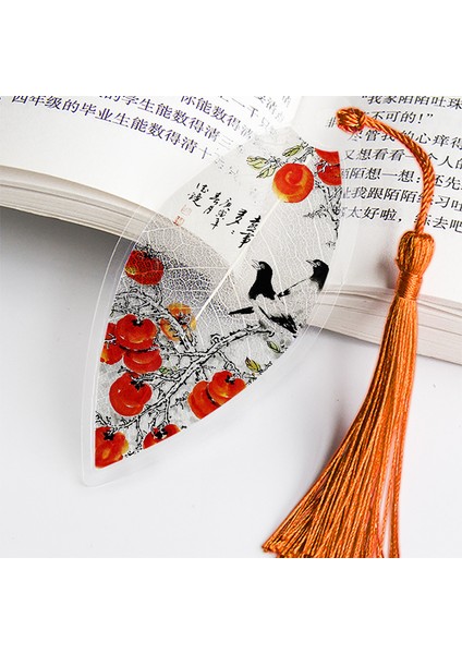 P Çin Tarzı Yaprak Damar Okuma Yer Imleri Yaratıcı Kitap Sayfası Işaretleyici Kırtasiye Malzemeleri Renkli Kitap Ayracı (Yurt Dışından) indirimleri