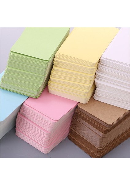 Mavi 90 Sayfa El Yazısı Kart Bloknotlar Inek Derisi Renk Kelime Kartı Kawaii Bloknot Boş Kraft Kağıt Sevimli Gevşek Yaprak Mektup Kartı 94X55MM (Yurt Dışından)