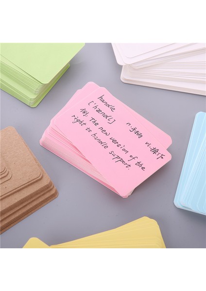 Mavi 90 Sayfa El Yazısı Kart Bloknotlar Inek Derisi Renk Kelime Kartı Kawaii Bloknot Boş Kraft Kağıt Sevimli Gevşek Yaprak Mektup Kartı 94X55MM (Yurt Dışından)