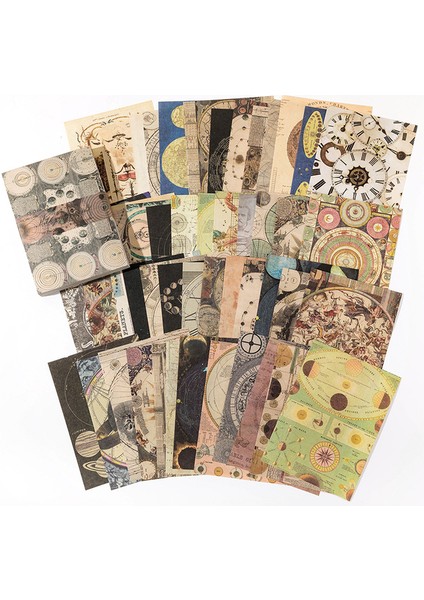 E Shanbu 100 Adet/paket Vintage Alacakaranlık Malzeme Kağıt Hafif Kağıt Retro Kağıtları Deco Scrapbooking Günlük Albümü Dıy Imleri (Yurt Dışından)