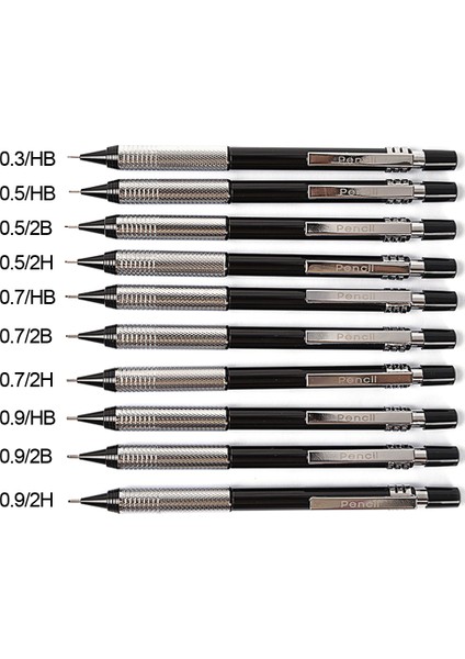 3 Adetlead-0.5mm-2h 0.3/0.5/0.7/0.9mm Profesyonel Mekanik Kalem Metal Otomatik Kalem Yazma Çizim Araçları Kırtasiye Okul Ofis Malzemeleri (Yurt Dışından) fiyatları
