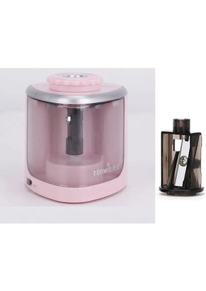 Pembe ve 1 Adet Bıçak Tenwin Otomatik Kalemtıraş Kırtasiye Taşınabilir Elektrikli/manuel 2'si 1 Arada Kalemtıraş Otomatik Kalemtıraş Çocuklar Yetişkinler (Yurt Dışından)