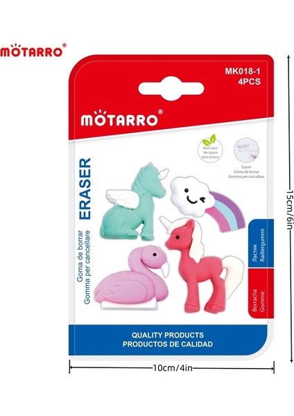 Telefon Olarak 4 Adet Kawaii Karikatür Unicorn Şekilli Silgi Kalem Kauçuk Silgi Çocuklar Için Okul Ofis Malzemeleri Hediye Kırtasiye Ödülleri (Yurt Dışından)