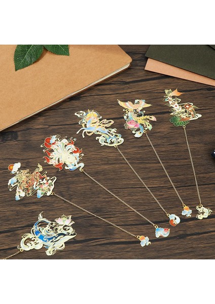 Stil 8 Çocuk Okul Malzemeleri Çin Tarzı Imi Püskül Kolye Metal Kitap Klipsi Sayfalandırma Mark Kırtasiye Mağaza Sayfaları Markalar (Yurt Dışından) fırsatları