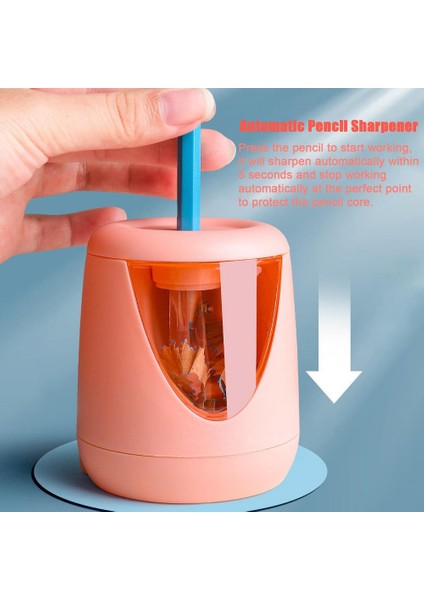 Pembe Dayanıklı Elektrikli Otomatik Kalemtıraş USB Şarj Edilebilir Kalemtıraş Kalem Renkli Kurşun Kalem Okul Ofis Ev Kırtasiye (Yurt Dışından) modelleri