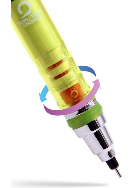 Mavi Unı Kuru Toga Mekanik Kurşun Kalemler M5-450T 0.5mm Otomatik Döndürme Kırılma Önleyici Çekirdek (Yurt Dışından)