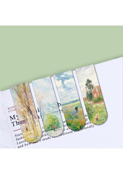 Bir 1 Adet Manyetik Kitap Ayracı Dünyaca Ünlü Resim Monet Van Gogh Antika Sanat Sayfa Klasörü Kitap Okuyucular Kırtasiye Malzemeleri (Yurt Dışından) modelleri