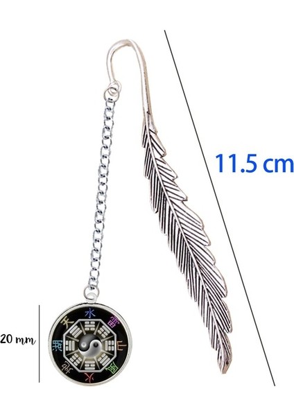 Stil 8 Yin Yang Imi Reiki Sembolleri Tai Chi Kolye Ejderha Phoenix Sekiz Diyagramları Dizüstü Okuyucu Kitap Marque Sayfa Mate Işaretleyici (Yurt Dışından)