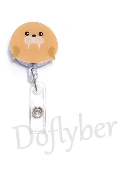 Deniz Aslanı Karikatür Hayvan Köpek Kedi Tilki Geri Çekilebilir Çekme Rozet Makara Kımlık Kordon Adı Etiketi Kart Rozeti Tutucu Makaraları Doktor Hemşire Ofis Malzemeleri (Yurt Dışından)