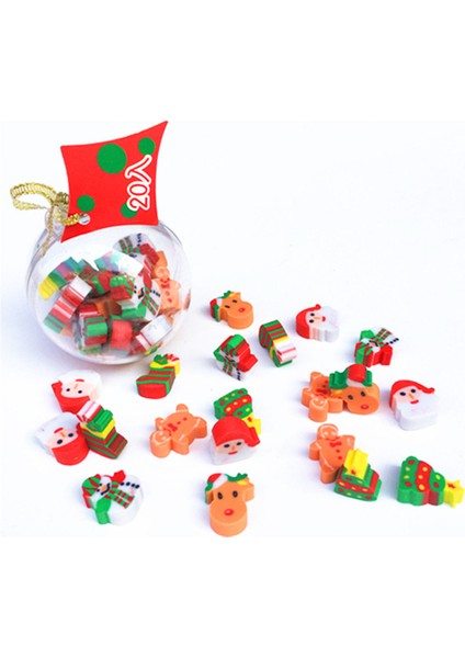 20 Adet 20 Adet/takım Sevimli Noel Silgi Kardan Adam Santa Mini Kauçuk Silgi Kawaii Kırtasiye Okul Ofis Düzeltme Malzemeleri Çocuk Hediye (Yurt Dışından)