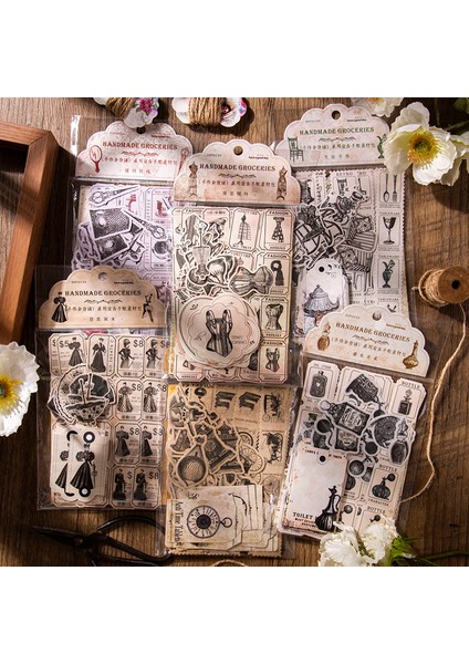 Bir Yoofun 60 Adet/grup Vintage Moda Giyinmiş Bayanlar Antika Koleksiyonları Retro Elbise Malzeme Kağıtları Dergisi Scrapbooking Planlayıcısı (Yurt Dışından)