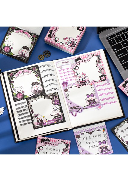 D Not Defterleri 100 Sayfa/set Kawaii Kırtasiye Sevimli Karikatür Figürü Okul Malzemeleri Ofis Aksesuarları Günlük Yapılacaklar Listesi Not Kağıdı (Yurt Dışından) indirimleri