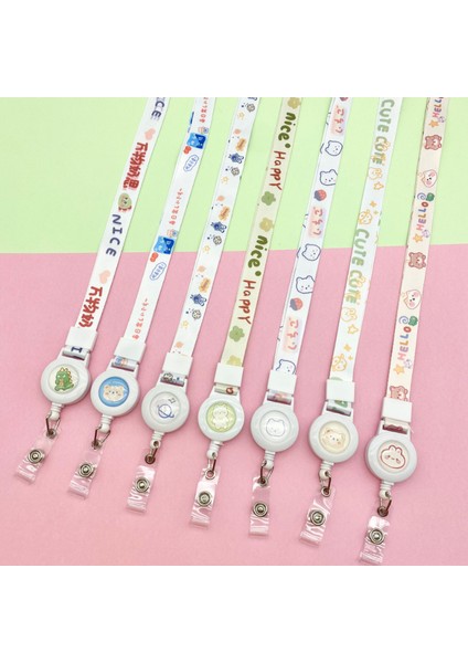 No.1 Sevimli Rozet Makara Kordon ile Güzel Karikatür Hayvan Meyve Kımlık Kartı Boyunluklar Rozet Tutucu Ofis Aksesuarları Kawaii Okul Malzemeleri (Yurt Dışından) fırsatları