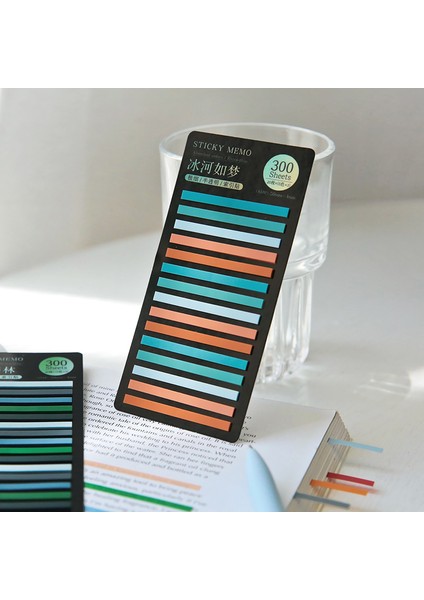 Sy-Jxbtm-01 300 Yaprak Sevimli Ultra-Ince Floresan Etiket Çıkartmaları Saydam Su Geçirmez Sınıflandırma Işareti Yapışkan Notlar Kawaii Kırtasiye (Yurt Dışından) modelleri