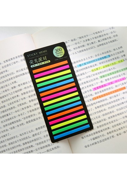 Sy-Jxbtm-01 300 Yaprak Sevimli Ultra-Ince Floresan Etiket Çıkartmaları Saydam Su Geçirmez Sınıflandırma Işareti Yapışkan Notlar Kawaii Kırtasiye (Yurt Dışından) indirimleri