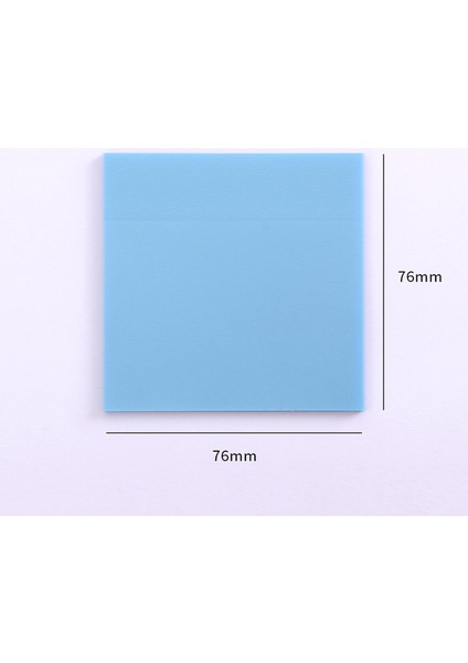 7.6x7.6 cm Mavi Şeffaf Yapışkan Notlar 50 Yaprak Su Geçirmez Pet Kendinden Yapışkanlı Şeffaf Bloknot Not Kağıtları Okul Öğrenci Ofis Kırtasiye (Yurt Dışından)