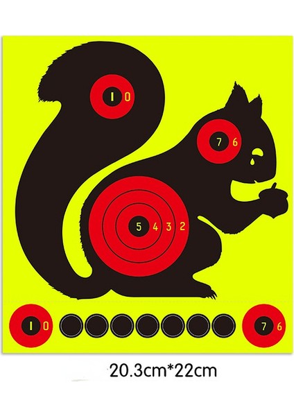 Z4 Atış Hedefleri 10 Adet/grup Atış Hedefi Çıkartmaları 8x8 Inç Yapışkanlı Reaktif Kendinden Yapışkanlı Atış Hedefleri Çekim Eğitimi Için Sıçrayan Kağıt (Yurt Dışından)