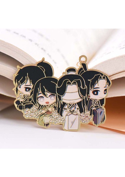 C 3 Evcilleştirilmemiş Mo Dao Zu Shi Şeytani Yetiştiriciliğin Büyük Ustası Wei Wuxian Lan Wangji Metal Oyma Kitap Ayracı (Yurt Dışından) fırsatları