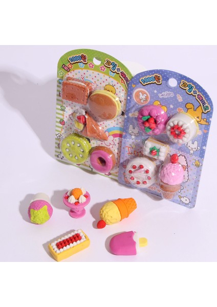 Rastgele Teslimat Kawaii Yaratıcı Gıda Kek Silgi Noel Çocuk Hediye Dondurma Hamburger Lolipop Ayrılabilir Kauçuk Silgi Kırtasiye (Yurt Dışından) fiyatları