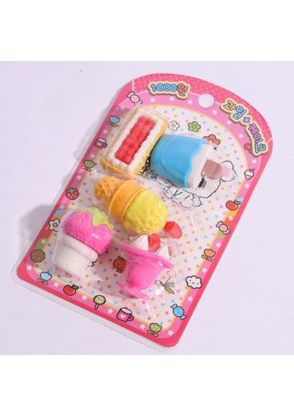Rastgele Teslimat Kawaii Yaratıcı Gıda Kek Silgi Noel Çocuk Hediye Dondurma Hamburger Lolipop Ayrılabilir Kauçuk Silgi Kırtasiye (Yurt Dışından) modelleri
