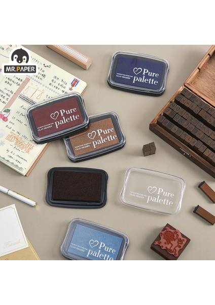 E Mr Kağıt 12 Renk Vintage Düz Renkli Mürekkep Pedi Yaratıcı Dıy El Hesabı Dekorasyon Parmak Damga Inkpad Aksesuarları Kırtasiye (Yurt Dışından) fiyatları