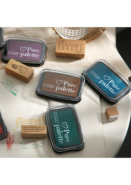 E Mr Kağıt 12 Renk Vintage Düz Renkli Mürekkep Pedi Yaratıcı Dıy El Hesabı Dekorasyon Parmak Damga Inkpad Aksesuarları Kırtasiye (Yurt Dışından) modelleri