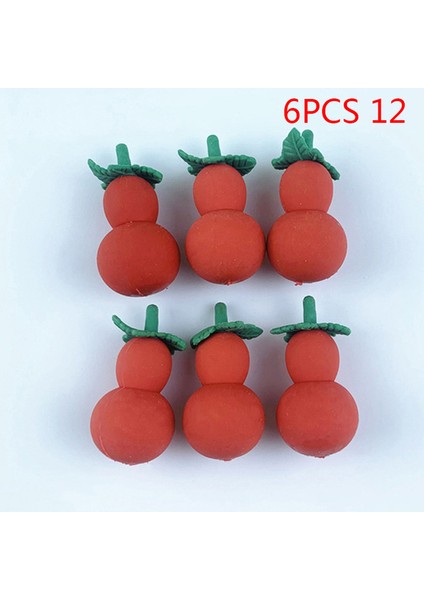 A12 6 Adet Yaratıcı Silgi Kırtasiye Kurşun Kalem Silgisi Meyve Gurme Şekli Ofis Çizim Meyve ve Sebze Silgi Öğrenciler Malzemeleri (Yurt Dışından)