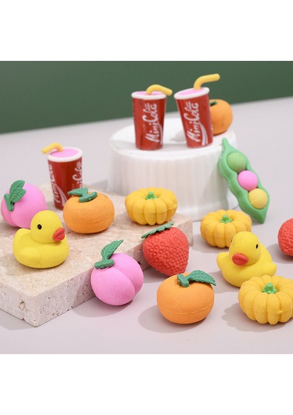 A12 6 Adet Yaratıcı Silgi Kırtasiye Kurşun Kalem Silgisi Meyve Gurme Şekli Ofis Çizim Meyve ve Sebze Silgi Öğrenciler Malzemeleri (Yurt Dışından) indirimleri