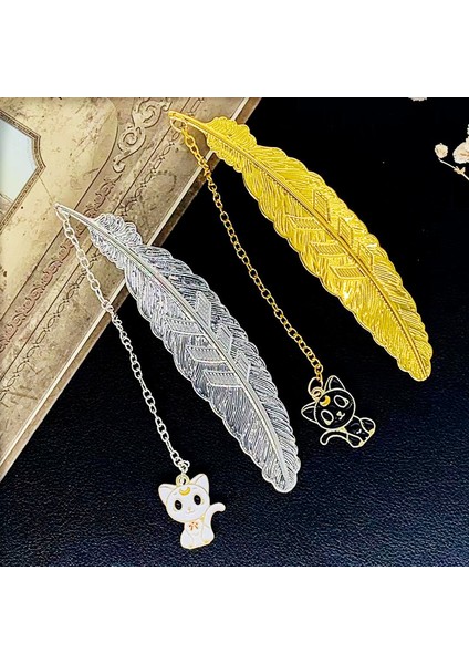 2 Adet Set 2 Adet Sevimli Kedi Kitap Ayracı Kore Kawaii Estetik Kırtasiye Kızlar Hediye Dıy Dekorasyon Pretty Metal Pirinç Tüy Kitap Ayracı (Yurt Dışından) fırsatları