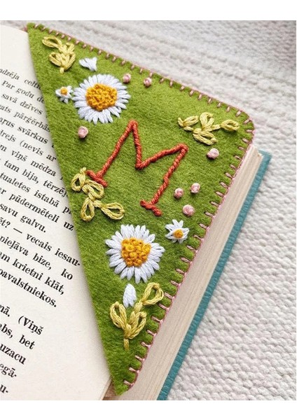 Yaz Kişiselleştirilmiş El Işlemeli Köşe Imleri Yaratıcı Çin Zarif Keçe Çiçek El Işlemeli Köşe Imi Kırtasiye (Yurt Dışından)