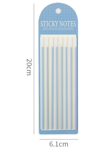 Krem Mavi 1 Adet Macaron Renkli Yapışkan Şeritler Notlar 160 Sayfa Floresan Pet Bloknot Endeksi Çıkartmalar Ofis F7400 (Yurt Dışından)