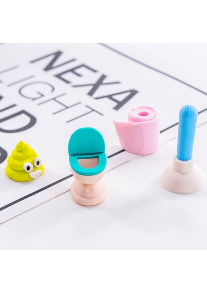 Rastgele Gönderilen 4 Adet Banyo Serisi Silgi Kawaii Kalem Silgisi Yaratıcı Çocuklar Için Komik Silgiler Promosyon Öğrenci Kırtasiye Okul Malzemeleri (Yurt Dışından)