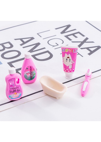 Rastgele Gönderilen 4 Adet Banyo Serisi Silgi Kawaii Kalem Silgisi Yaratıcı Çocuklar Için Komik Silgiler Promosyon Öğrenci Kırtasiye Okul Malzemeleri (Yurt Dışından)